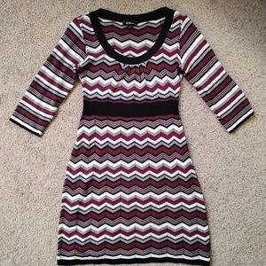 AGB Pointelle Knit Sweater Dress